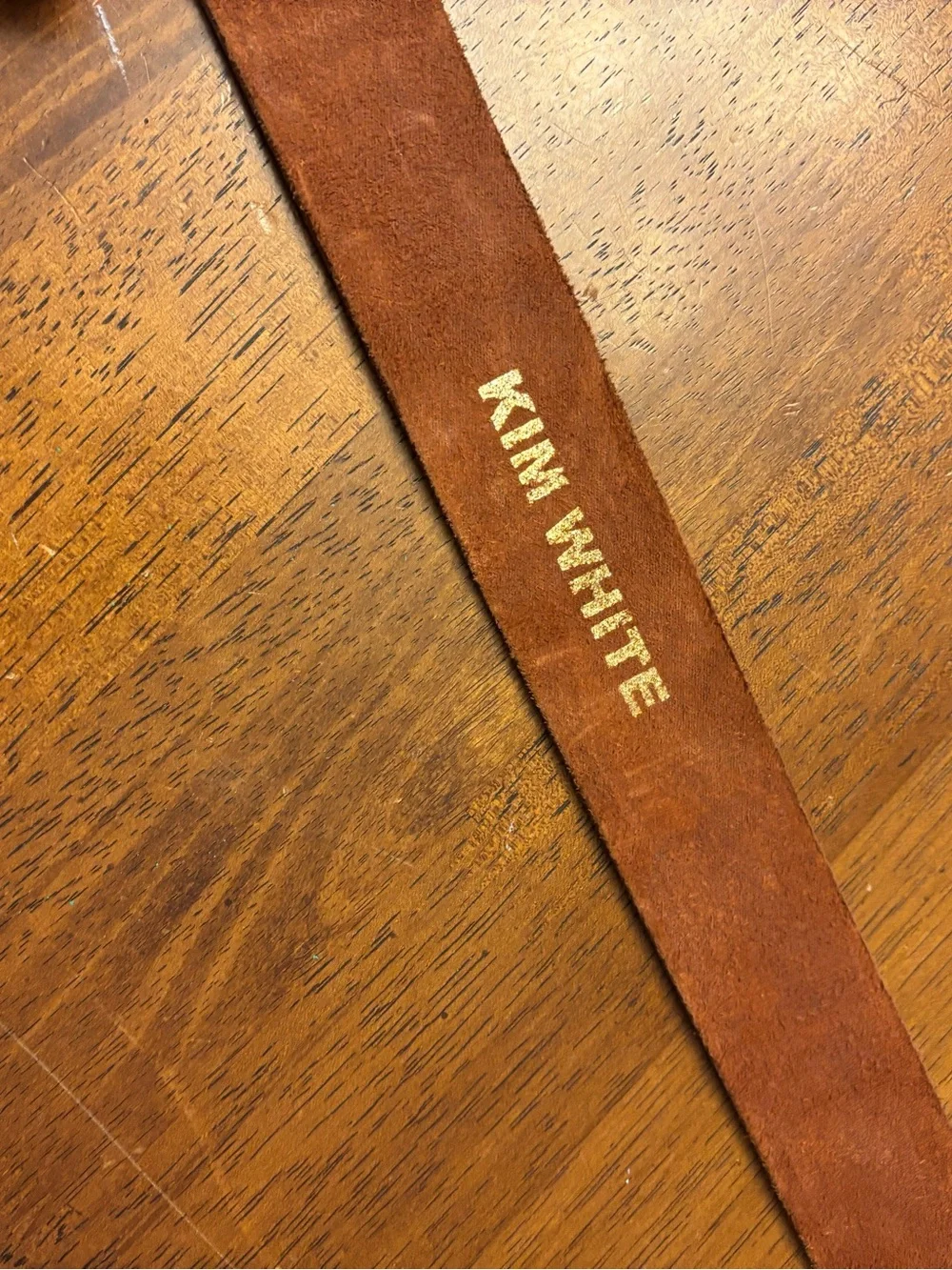 Kim White Women's Brown Leather Belt with Triple Ring Buckle stylish belt